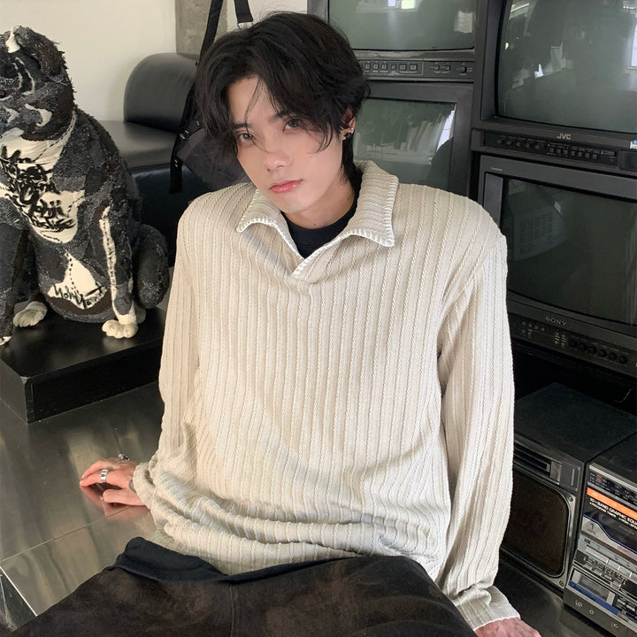 Novice stitching wheat polo TI119