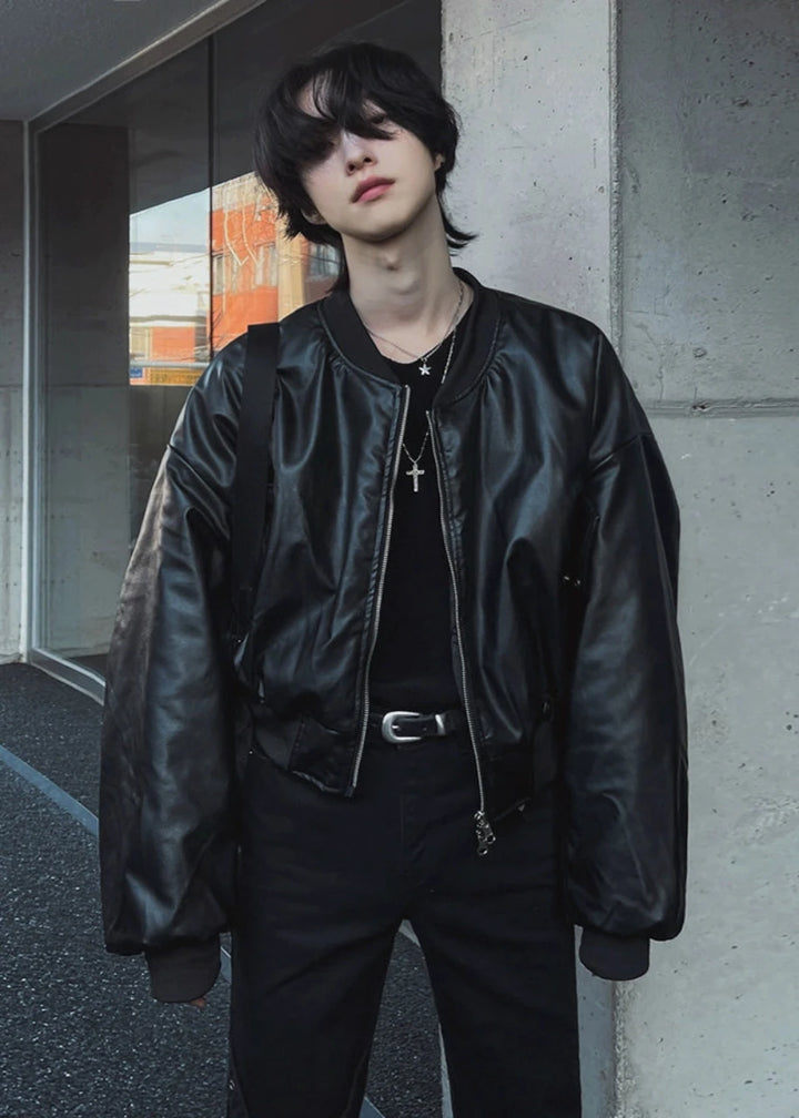 Biker Leather Jacket TI23