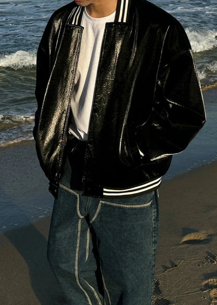 Trend Bomber Leather Jacket TI30