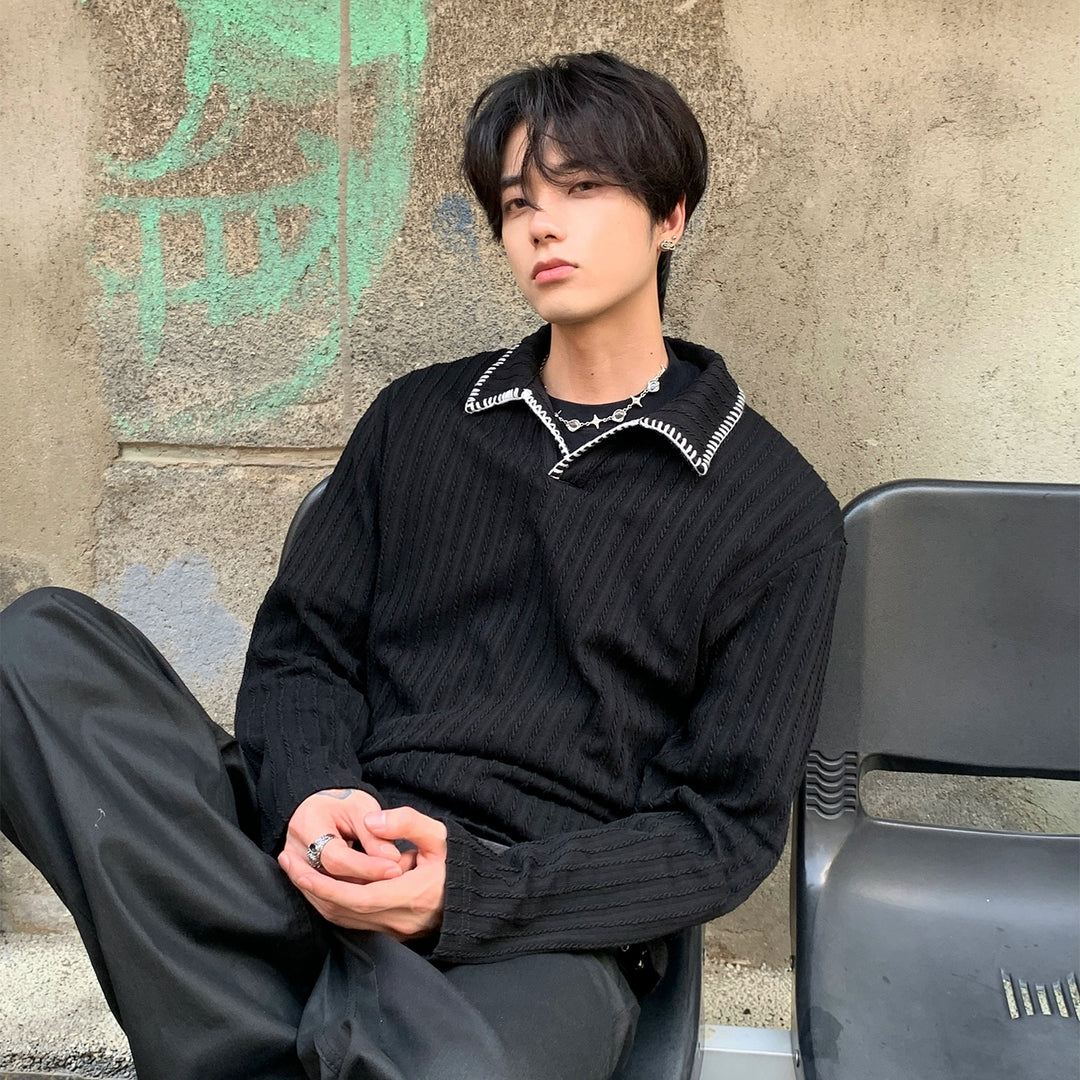 Novice stitching wheat polo TI119