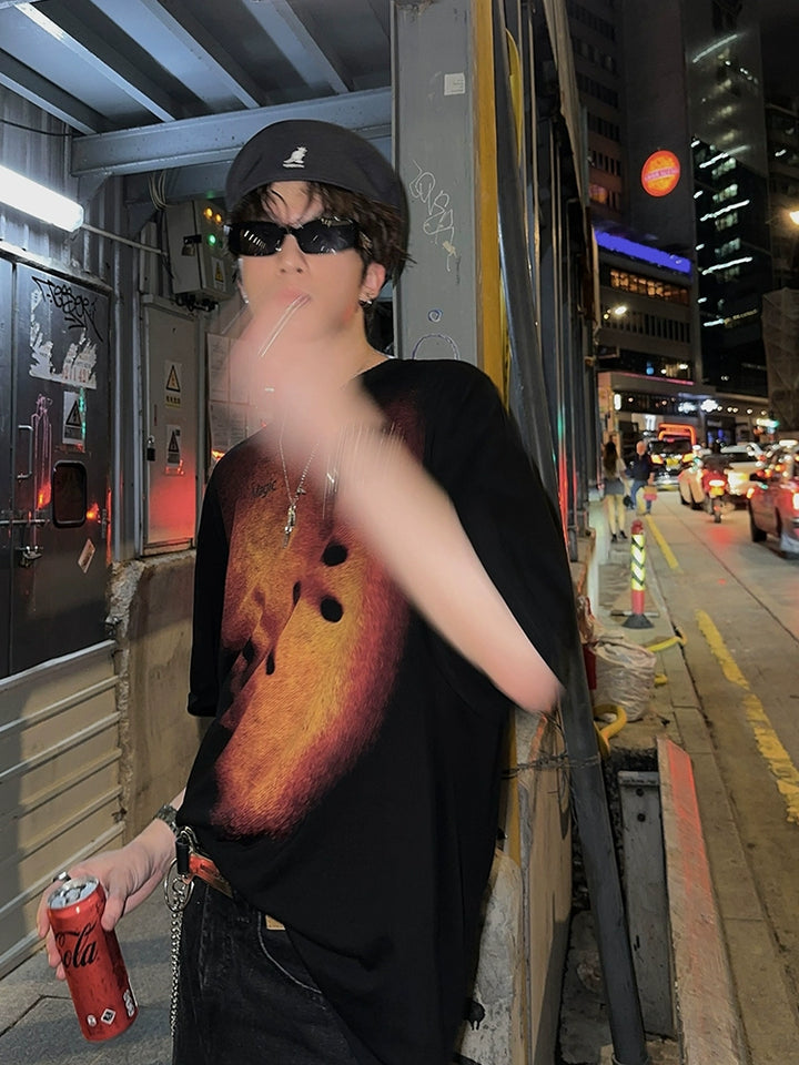 Abstract fuzzy T-shirt TI106