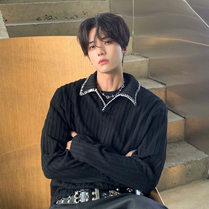 Novice stitching wheat polo TI119