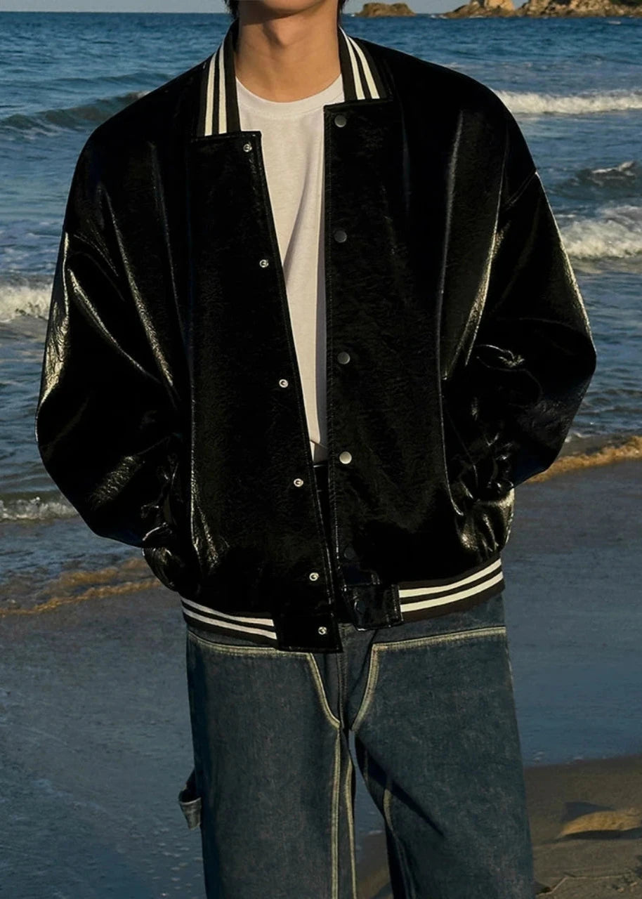 Trend Bomber Leather Jacket TI30