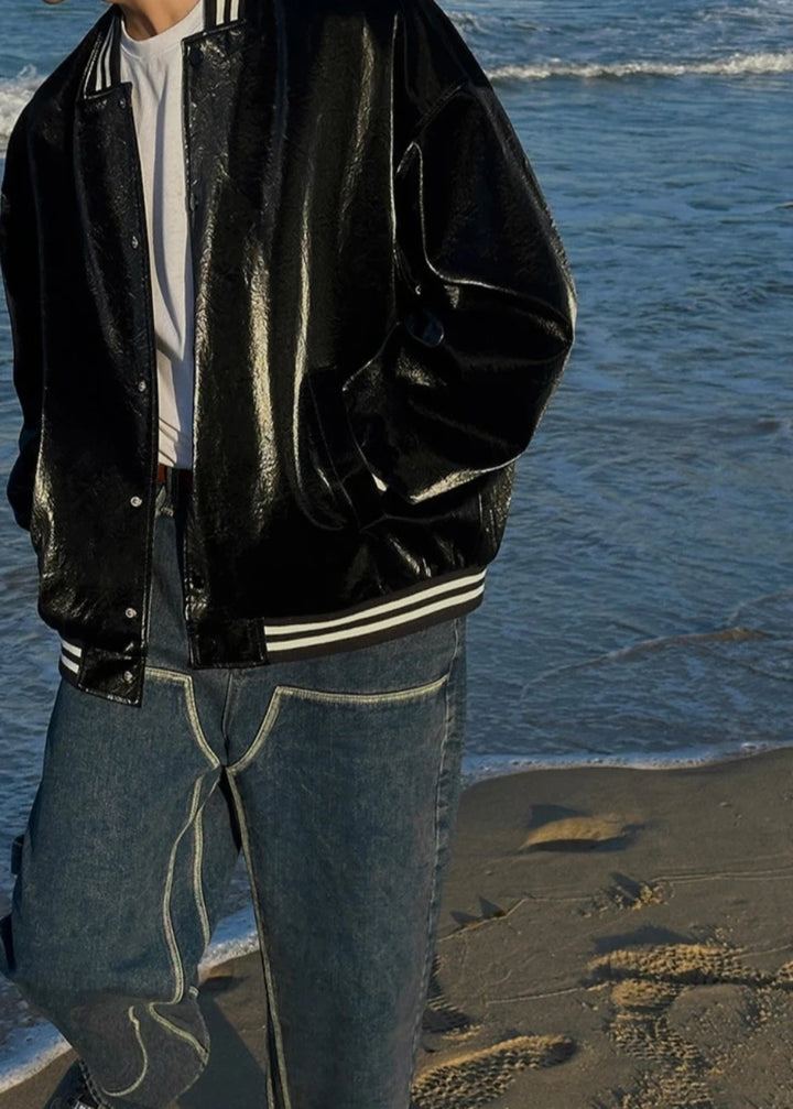 Trend Bomber Leather Jacket TI30