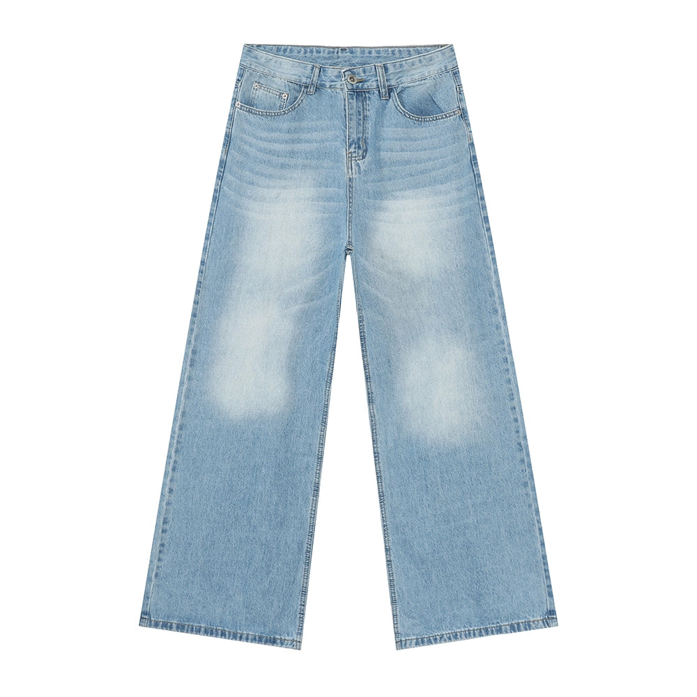 Vintage washed wide-leg jeans TI93