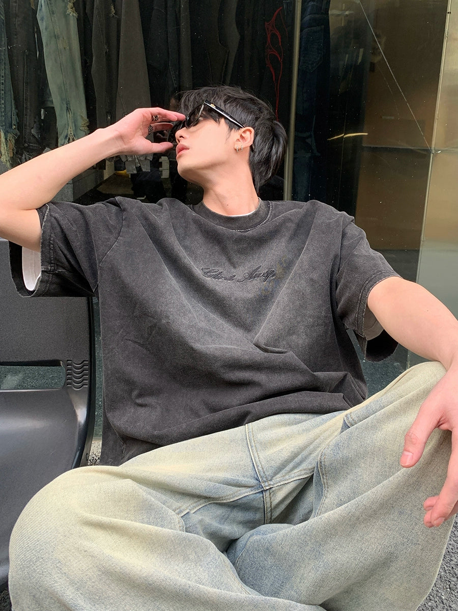 Washed retro T-shirts TI83
