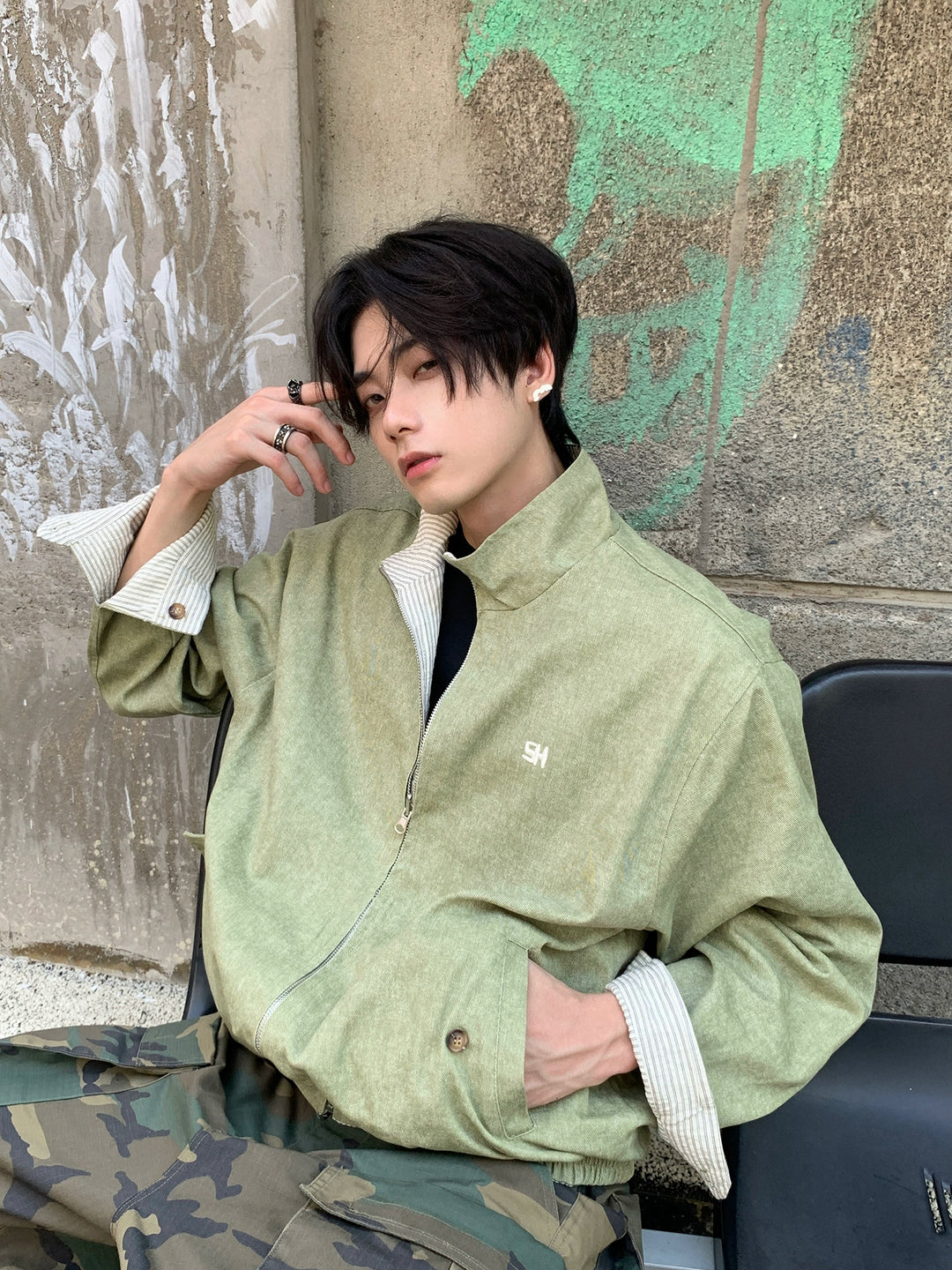 New striped reversible jacket TI121