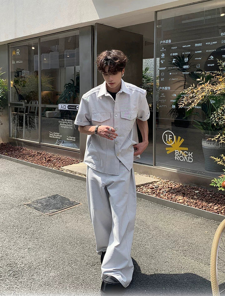 Wide-legged high-end pants TI87