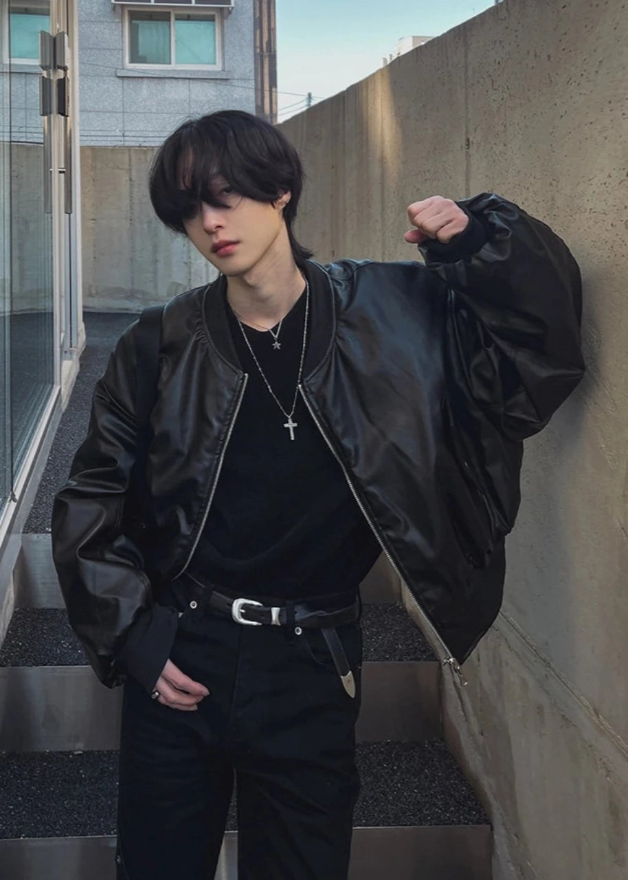 Biker Leather Jacket TI23