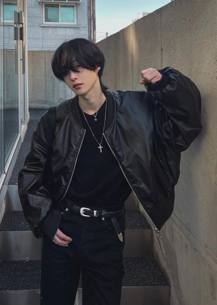 Biker Leather Jacket TI23