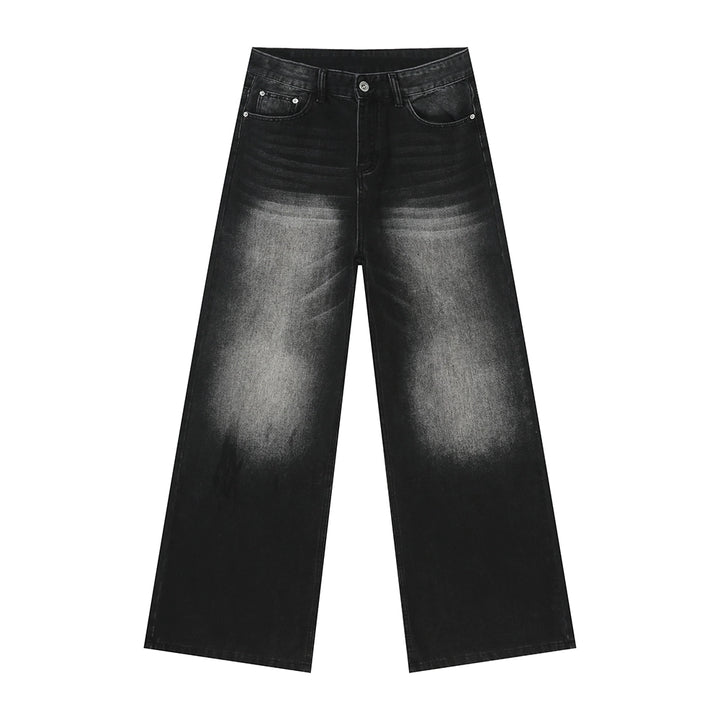 Vintage washed wide-leg jeans TI93