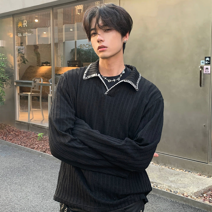 Novice stitching wheat polo TI119