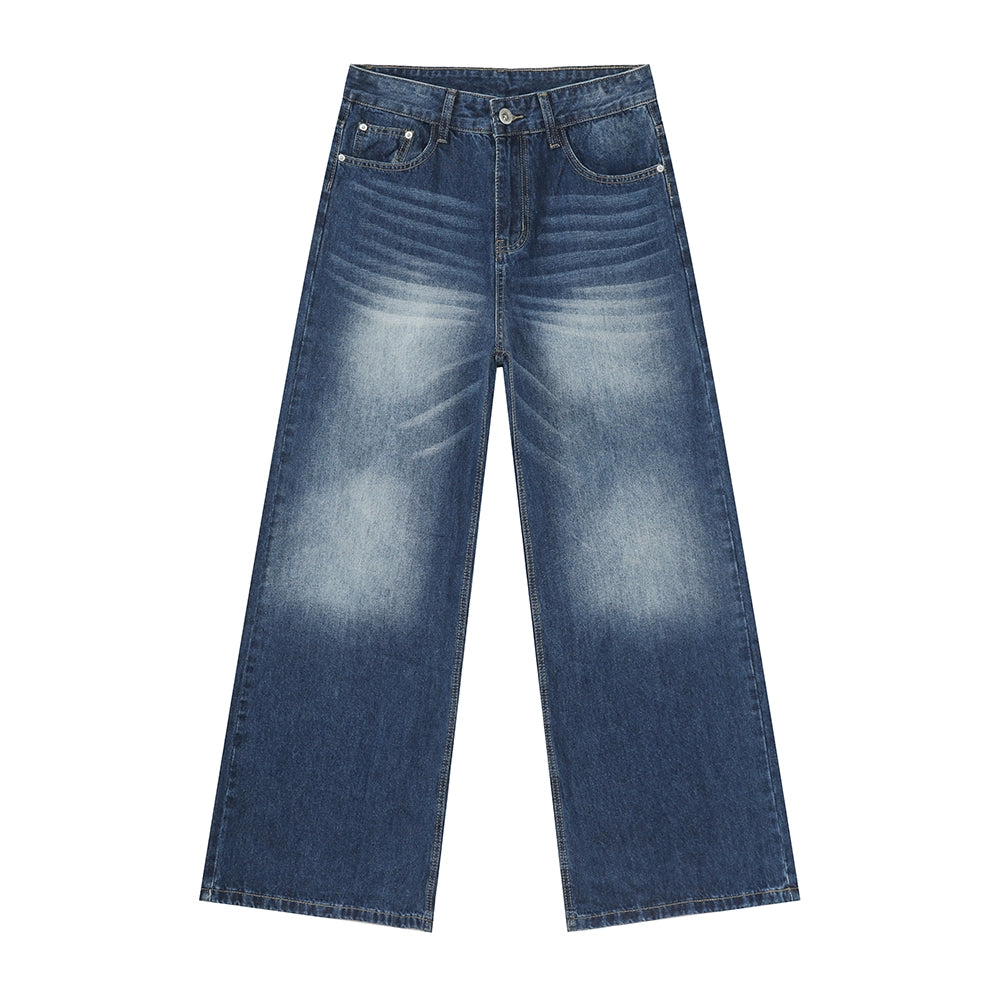 Vintage washed wide-leg jeans TI93