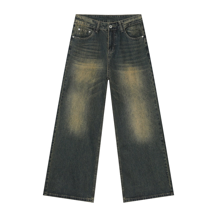 Vintage washed wide-leg jeans TI93